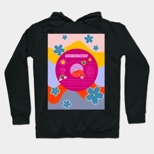 Positive Colorful  Flower Music CD Caver Hoodie